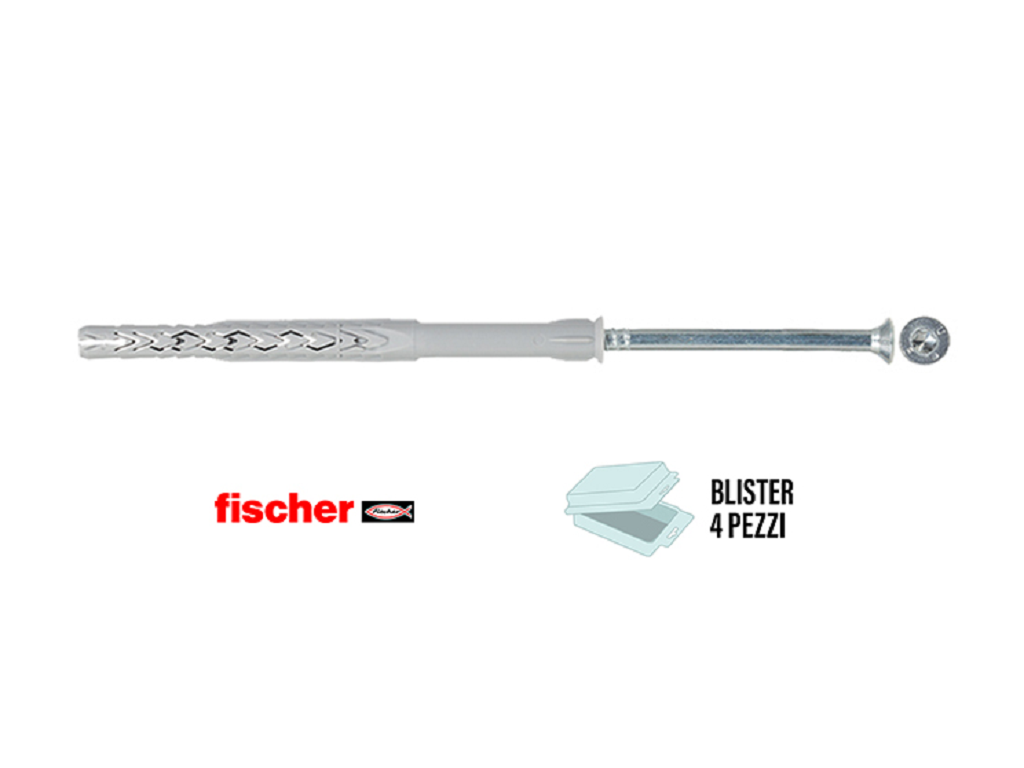 Tassello Nylon Prolungato con Vite Torx TS T CE T In Blister da Pezzi 4 SXRL d.8 varie lunghezze | Fischer - immagine 1